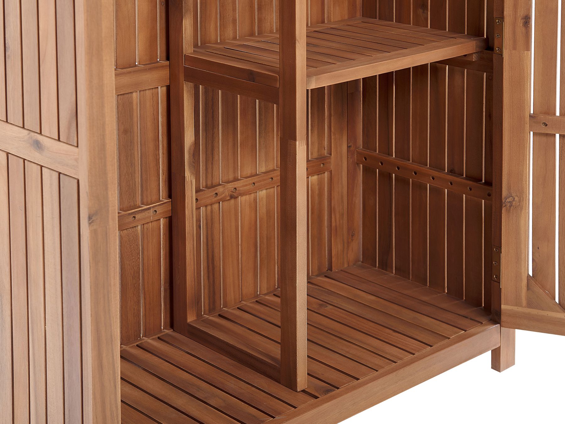 Gartenschrank Akazienholz braun 200 x 100 cm SAVOCA Beliani.ch