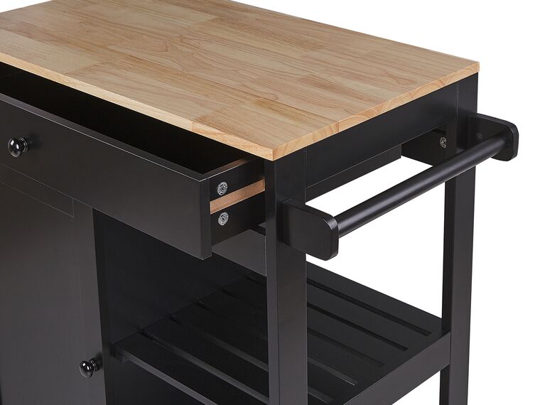 Kitchen Storage Trolley Black TRAPANI Beliani.co.uk