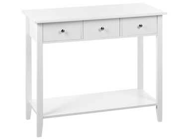 3 Drawer Console Table White GALVA