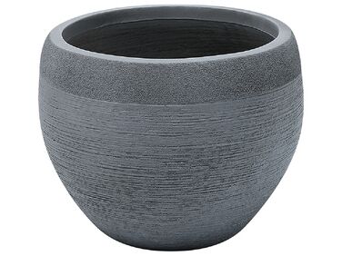 Vaso para plantas em pedra cinzenta 38 x 38 x 30 cm ZAKROS 