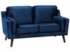2 Seater Velvet Sofa Navy Blue LOKKA_704368