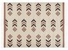 Bavlněný kelimový koberec 160 x 230 cm béžový/černý NIAVAN_869872
