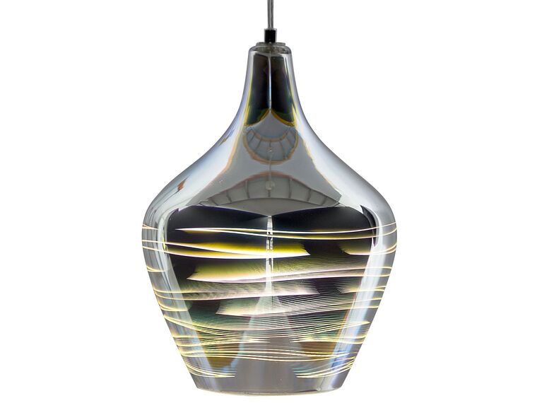 Lampe suspension en forme évasée argenté SANGONE_745573