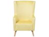 Velvet Wingback Chair Yellow ONEIDA_698259