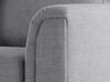 Right Hand Fabric Corner Sofa with Ottoman Light Grey OSLO_285451