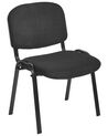 Conjunto de 4 cadeiras de conferência em tecido preto CENTRALIA_902580
