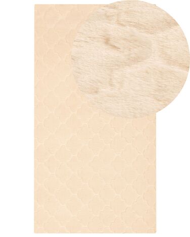 Tappeto pelliccia sintetica beige 80 x 150 cm GHARO