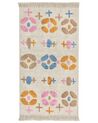 Teppich Baumwolle mehrfarbig 80 x 150 cm geometrisches Muster Kurzflor DARAN_848805