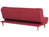 Sofá-cama de 3 lugares em tecido vermelho ALSTEN_806969