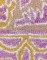 Alfombra de lana rosa/amarillo mostaza 200 x 200 cm AVANOS_830718