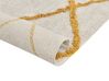 Teppich Baumwolle cremeweiß / gelb 160 x 230 cm geometrisches Muster Shaggy BEYLER_842986