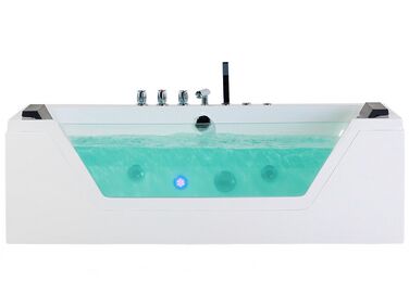 Whirlpool Bath with LED 1620 mm White SAMANA