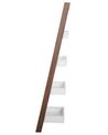 Ladder Shelf Dark Wood and White MOBILE TRIO_727329