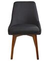 Set of 2 Fabric Dining Chairs Black MELFORT_799982
