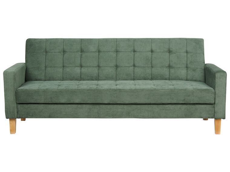 Fabric Sofa Bed Green VEHKOO_914627