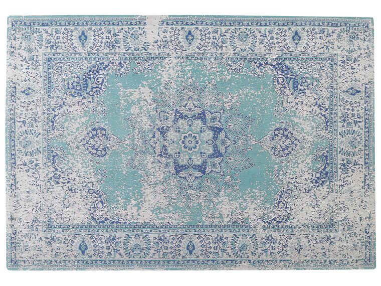 Cotton Area Rug 160 x 230 cm Blue ALMUS_702789