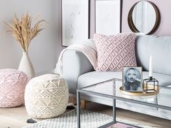 Koristetyyny puuvilla vaaleanpunainen makramee 45 x 40 cm 2 kpl KIZKALESI Koristetyyny puuvilla vaaleanpunainen makramee 45 x 40 cm 2 kpl KIZKALESI