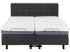 Fabric EU Super King Size Adjustable Bed Grey DUKE_797960