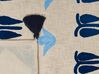 Koc bawełniany 130 x 180 cm beżowo-niebieski BHIND_829186