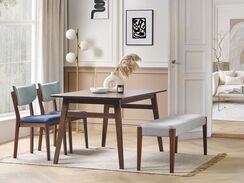 Ruokapöytä tumma kumipuu 140 x 85 cm VENTERA Ruokapöytä tumma kumipuu 140 x 85 cm VENTERA