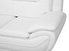 3 Seater Faux Leather Sofa White LEIRA_711182