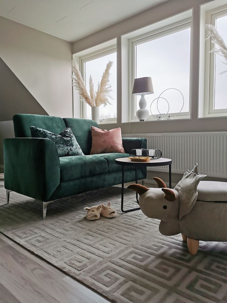 Coffee Table Light Wood with Black MELODY Small Beliani.co.uk