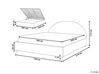 Sametová postel s úložným prostorem 180 x 200 cm šedá VAUCLUSE_837443