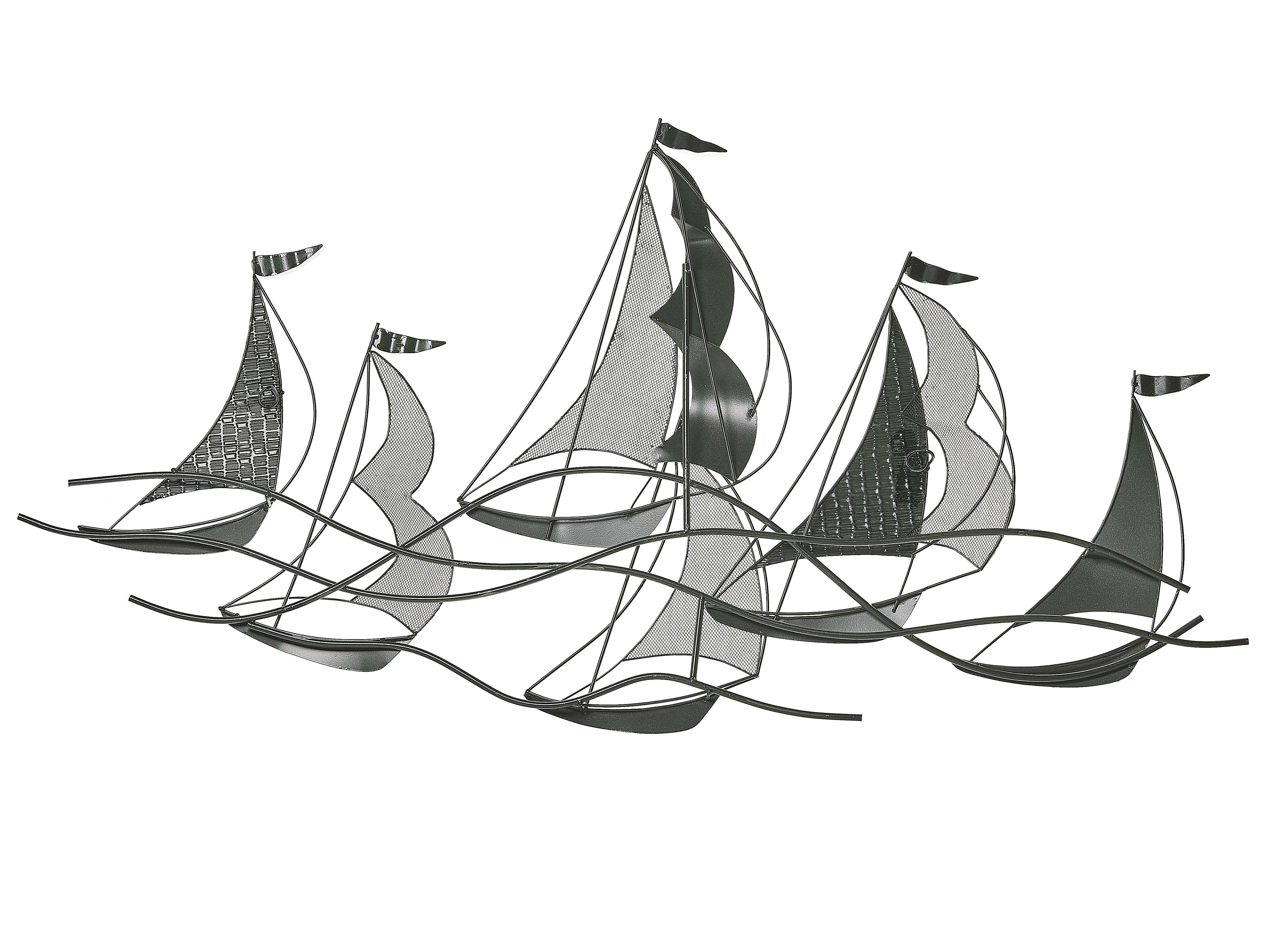 Dekoracja ścienna srebrno AMERICIUM