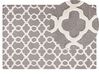 Teppich Wolle grau 140 x 200 cm marokkanisches Muster Kurzflor ZILE_802934
