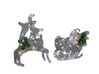 Outdoor LED Decoration Sleigh and Reindeer 41 cm Silver ENODAK_812405