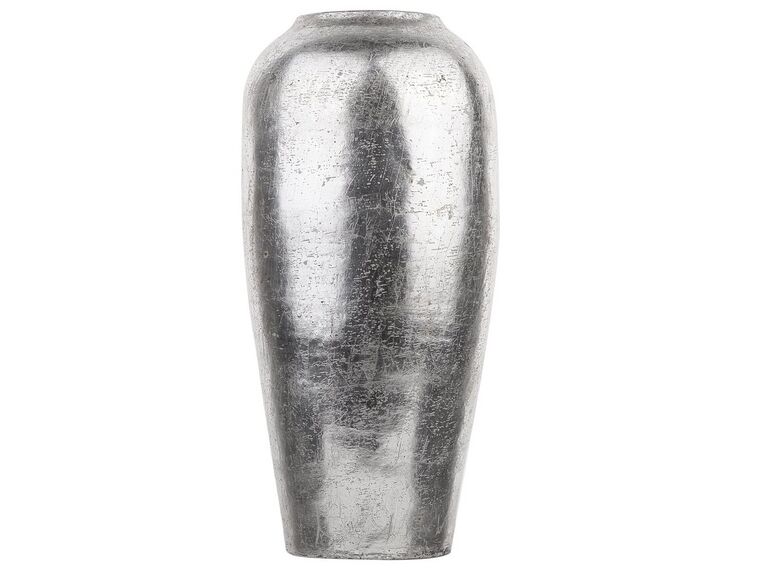 Terracotta Decorative Vase 48 cm Silver LORCA_722779