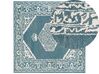 Tapete de lã azul e branca 200 x 200 cm GEVAS_836856