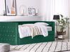 Tagesbett ausziehbar Samtstoff grün Lattenrost 90 x 200 cm GASSIN_779276
