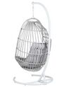 PE Rattan Hanging Chair with Stand Light Grey SESIA_806060