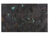 Koberec kožený hnědý/tyrkysový 140 x 200 cm ATALAN_720995
