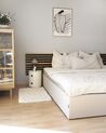 Čalúnená posteľ s úložným priestorom 180 x 200 cm svetlobéžová DINAN_913619