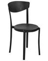 Set of 8 Dining Chairs Black VIESTE_853035