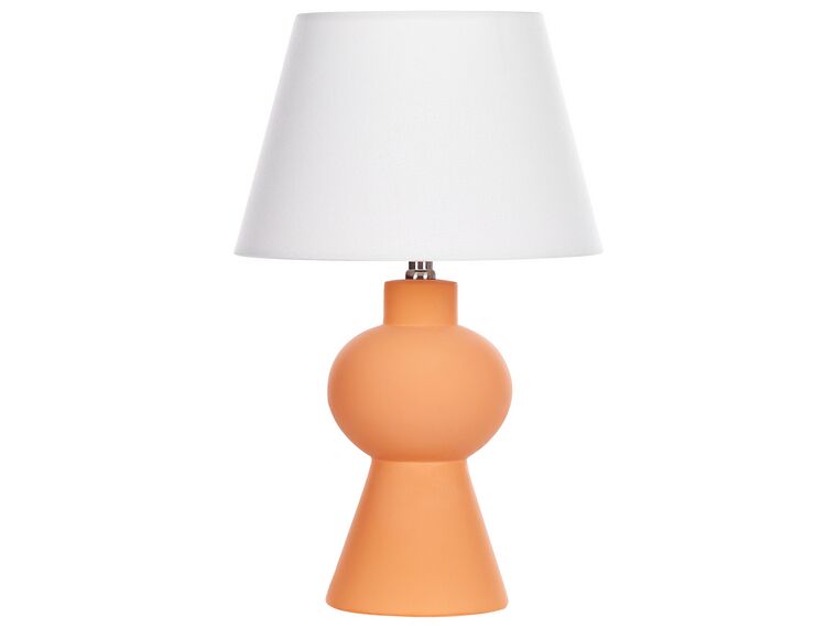 Lampa stołowa ceramiczna pomarańczowa FABILOS_878691