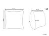 Sada 2 jutových vankúšov so vzorom listov 45 x 45 cm béžová RUBUS_888285
