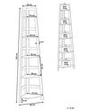 Rohový rebríkový regál čierna/svetlé drevo BEXLEY_764544