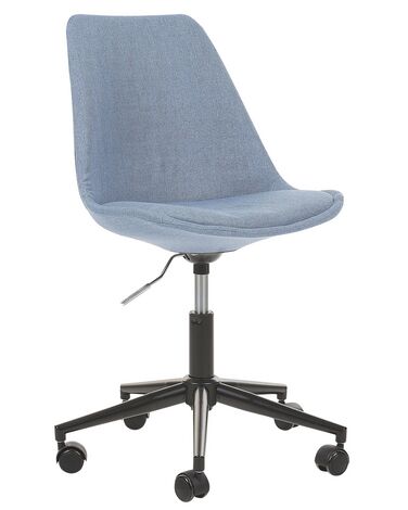 Fabric Armless Desk Chair Light Blue DAKOTA