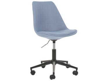 Fabric Armless Desk Chair Light Blue DAKOTA