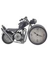 Zegar stojący w kształcie motoru czarno-srebrny BERNO_785073