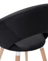 Set of 2 Fabric Dining Chairs Black ROSLYN_696287