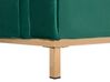 Left Hand Velvet Corner Sofa with Ottoman Emerald Green OSLO_744136