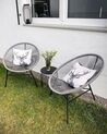 Lot de 2 chaises de jardin gris foncé ACAPULCO II_883543