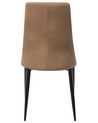 Lot de 2 chaises de salle à manger en cuir PU marron doré CLAYTON_693350