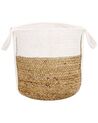 Set of 2 Jute Baskets Natural and White BELLPAT_864093