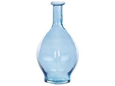Dekoratívna sklenená váza 28 cm svetlomodrá PAKORA