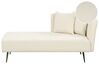 Right Hand Boucle Chaise Lounge White RIOM_883718